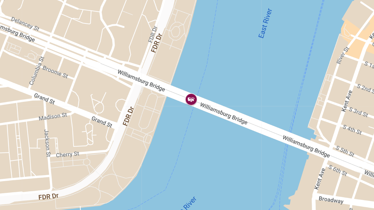 Crash Blocks Manhattan-Bound Lanes on Williamsburg Bridge