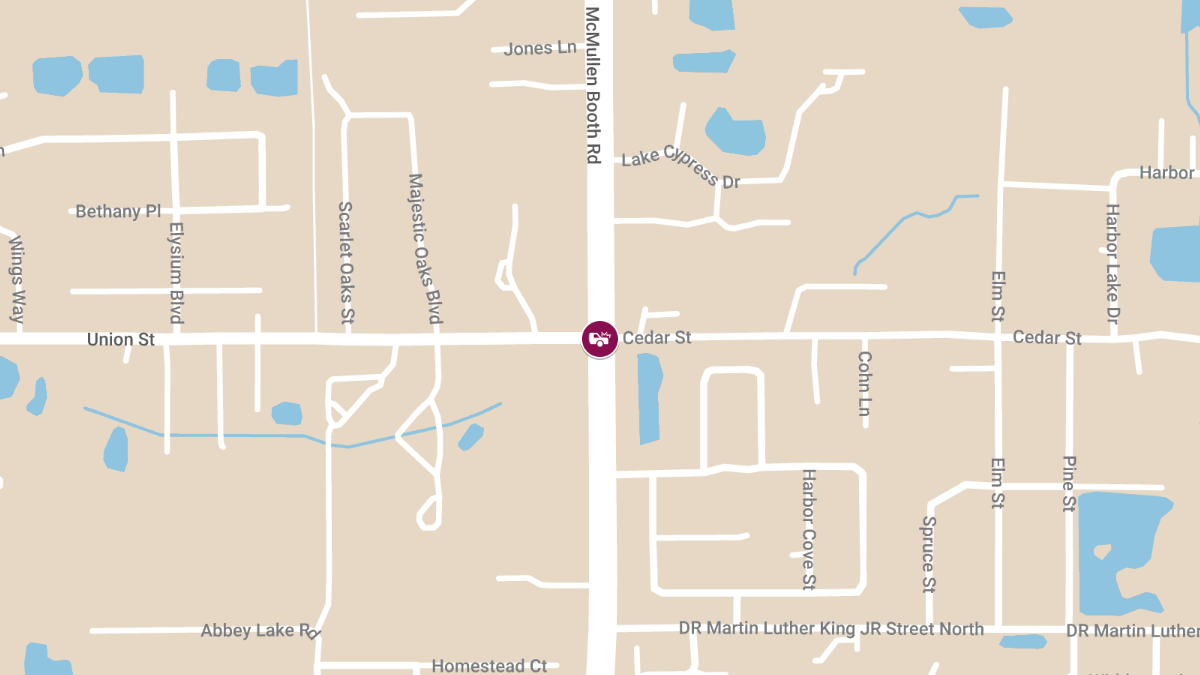 Crash Blocks N McMullen Booth Rd at Union St