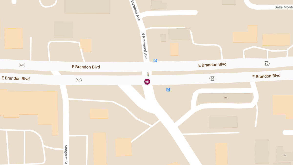 Crash Causes Injuries at E Brandon Blvd & S Lithia Pinecrest Rd