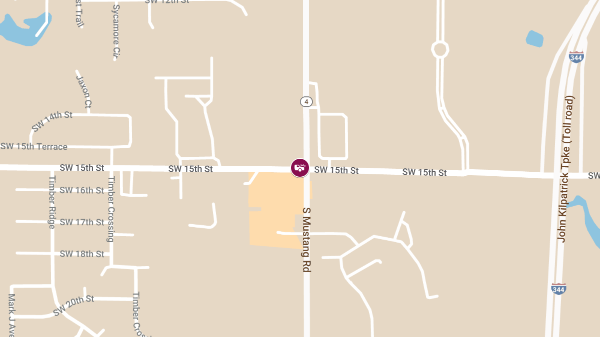 Crash Causes Injury at Mustang Rd & SW 15th St