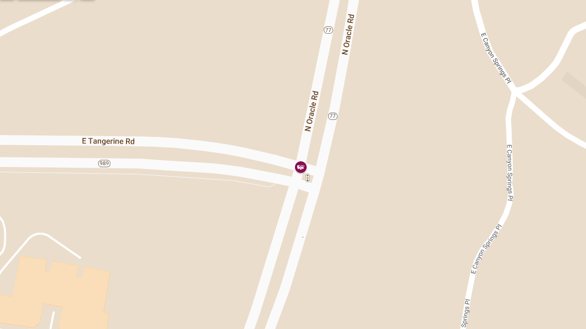 Crash Reported at E Tangerine Rd and N Oracle Rd