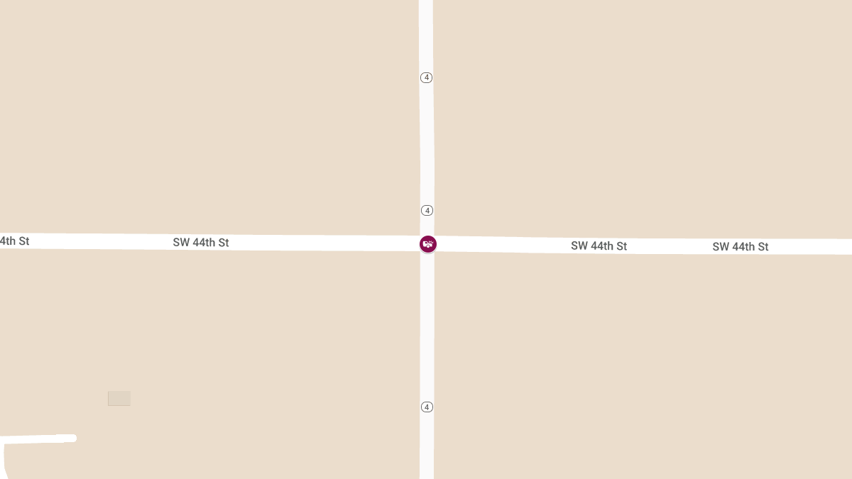 Crash Reported at SW 44th St & OK-4/S Mustang Rd