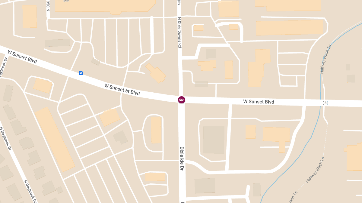 Crash Reported at Sunset Blvd & Dixie Dr