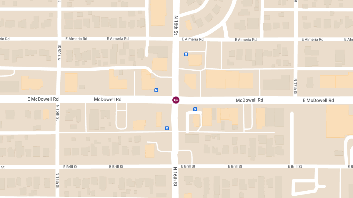 Crash With Injuries at 16th St & McDowell Rd