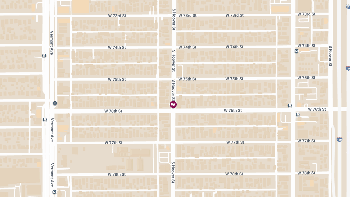 Crash With Injuries at 7427 S Hoover St