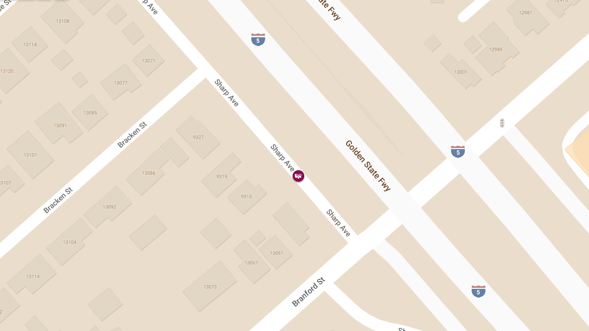 Crash With Injuries at 9303 Sharp Ave