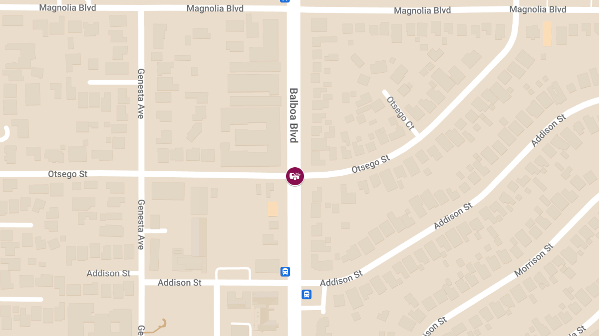 Crash With Injuries at Balboa Blvd & Otsego St