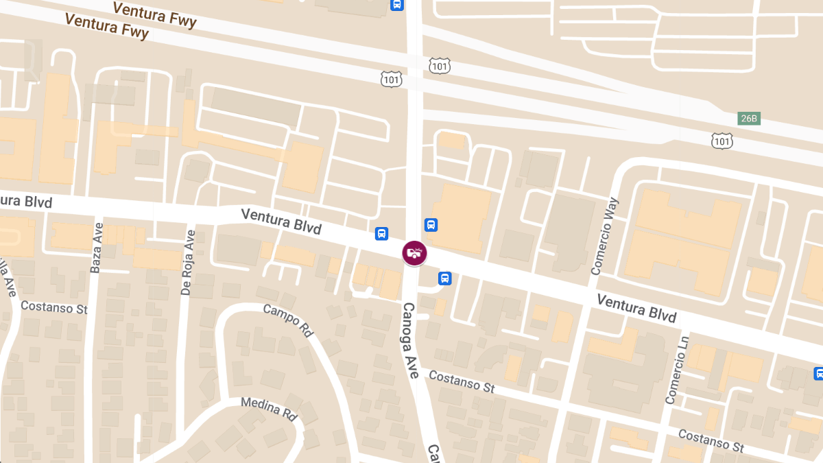 Crash With Injuries at Canoga Ave & Ventura Blvd