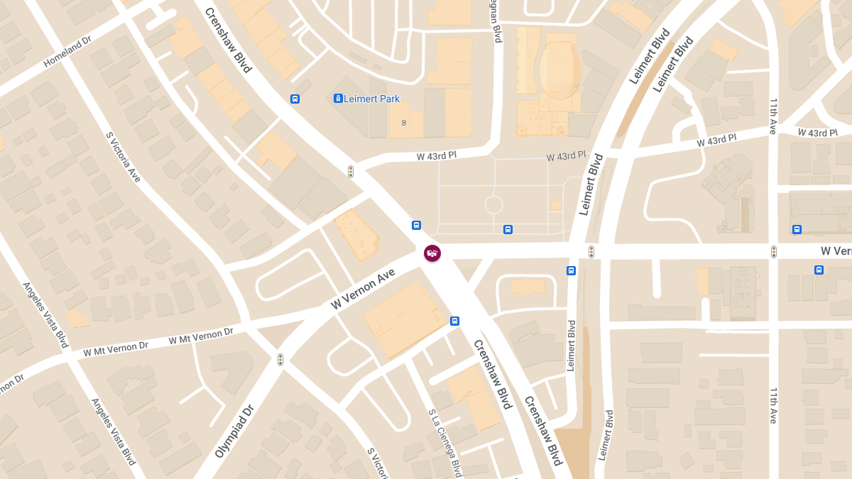 Crash With Injuries at Crenshaw Blvd & W Vernon Ave