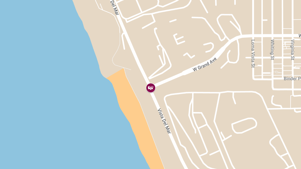 Crash With Injuries at Grand Ave & Vista del Mar