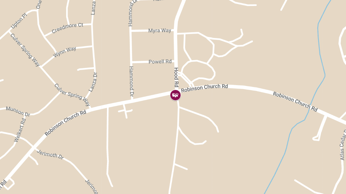 Crash With Injuries at Hood Rd & Robinson Church Rd