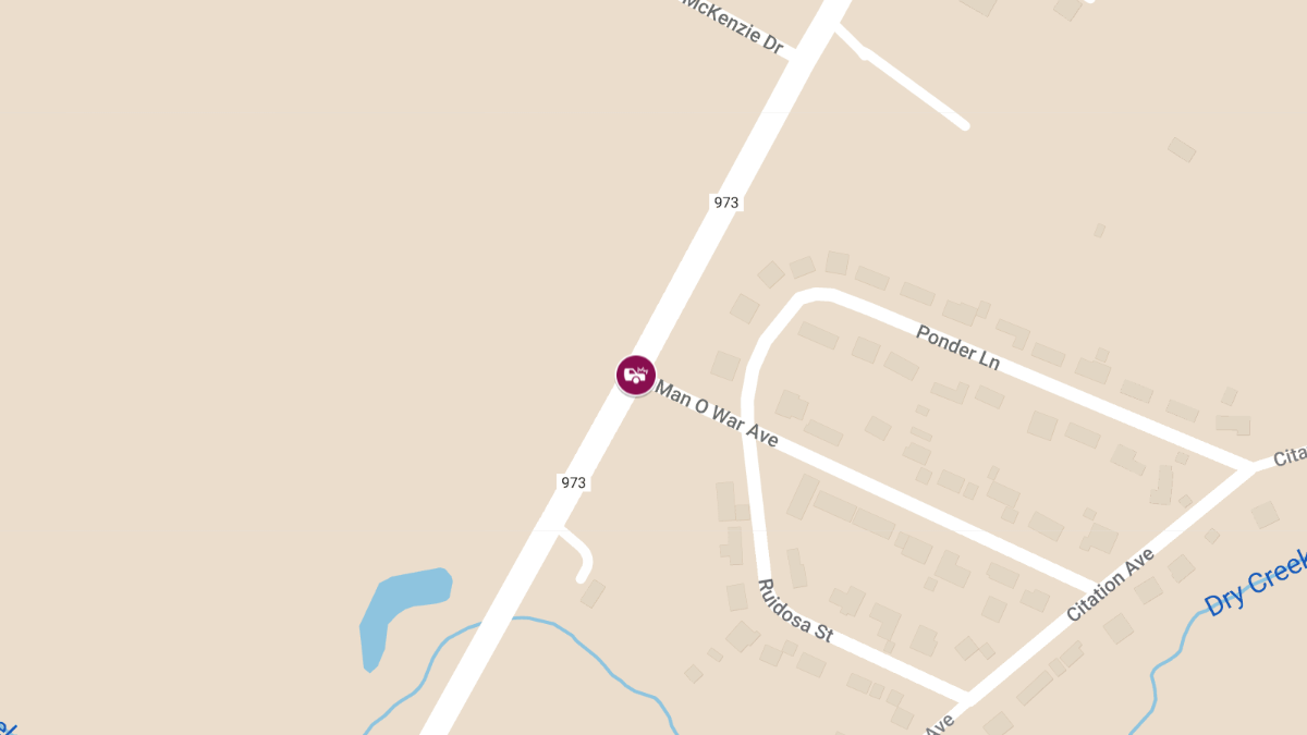 Crash With Injuries at Man O War Ave & S FM 973 Rd