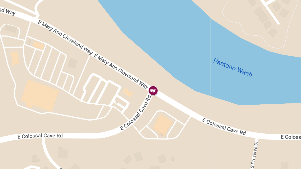 Crash With Injuries at Mary Ann Cleveland Way & Colossal Cave Rd