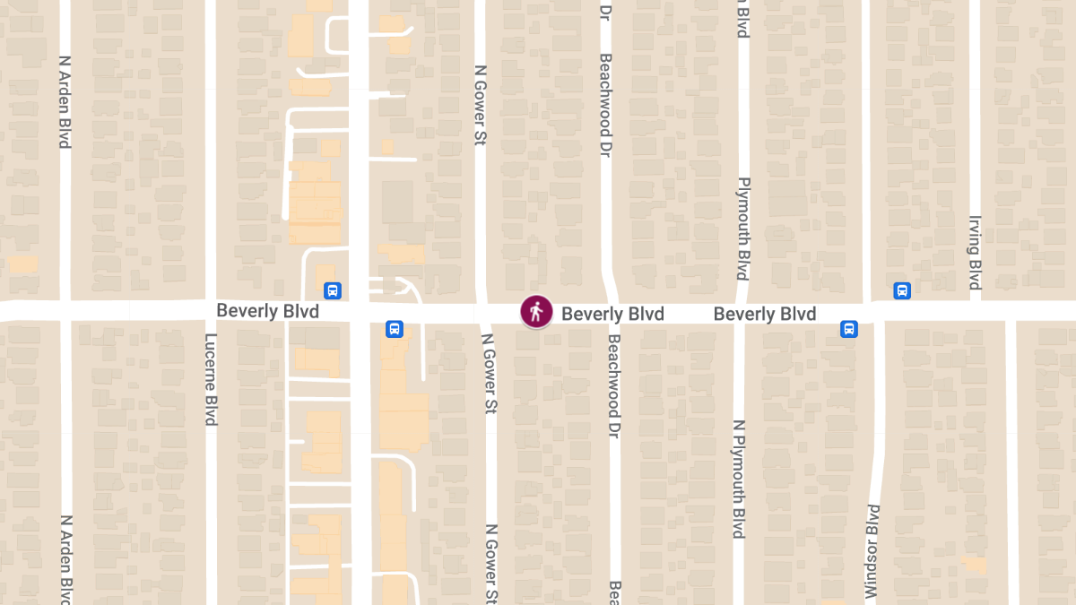 Crash With Injuries at N Beachwood Dr & Beverly Blvd