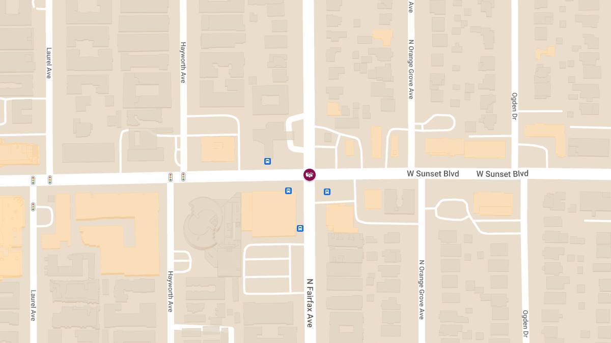 Crash With Injuries at N Fairfax Ave & W Sunset Blvd