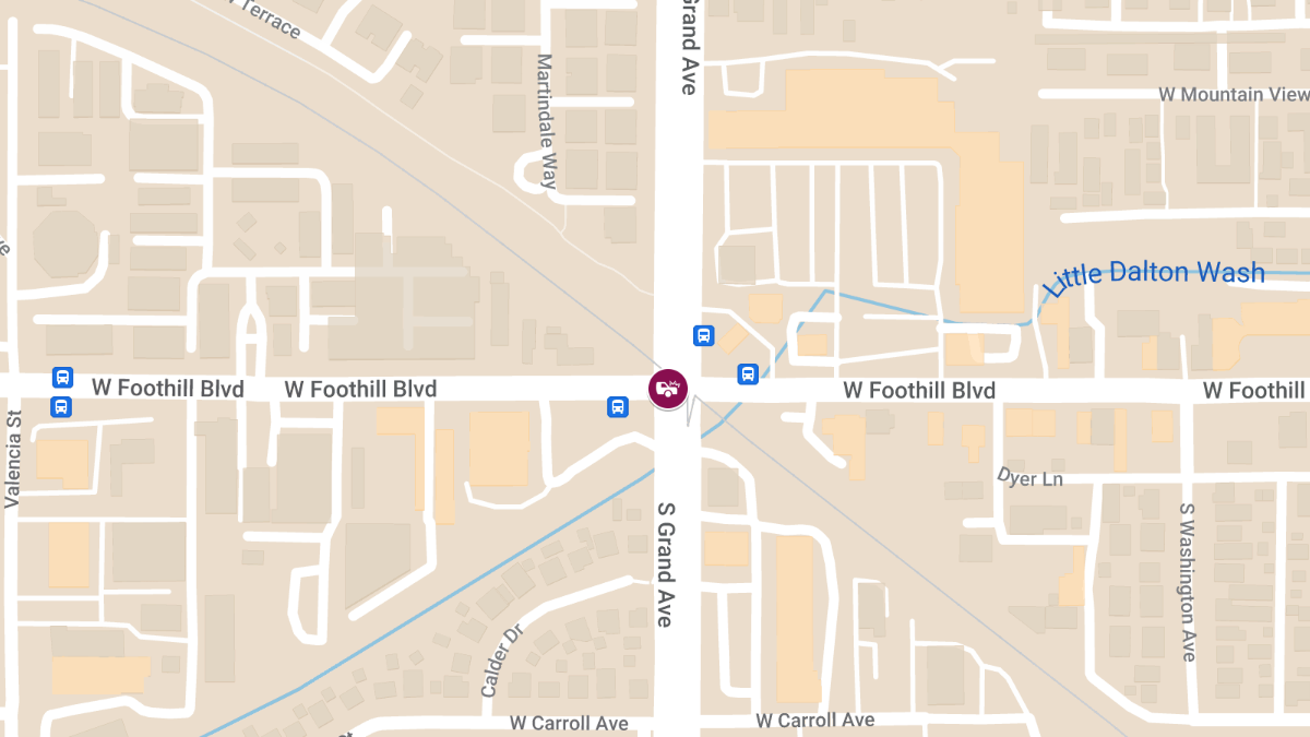 Crash With Injuries at S Grand Ave & Foothill Fwy E