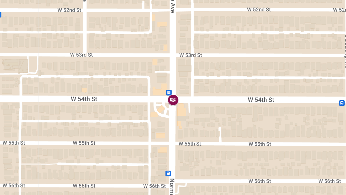 Crash With Injuries at S Normandie Ave & W 54th St