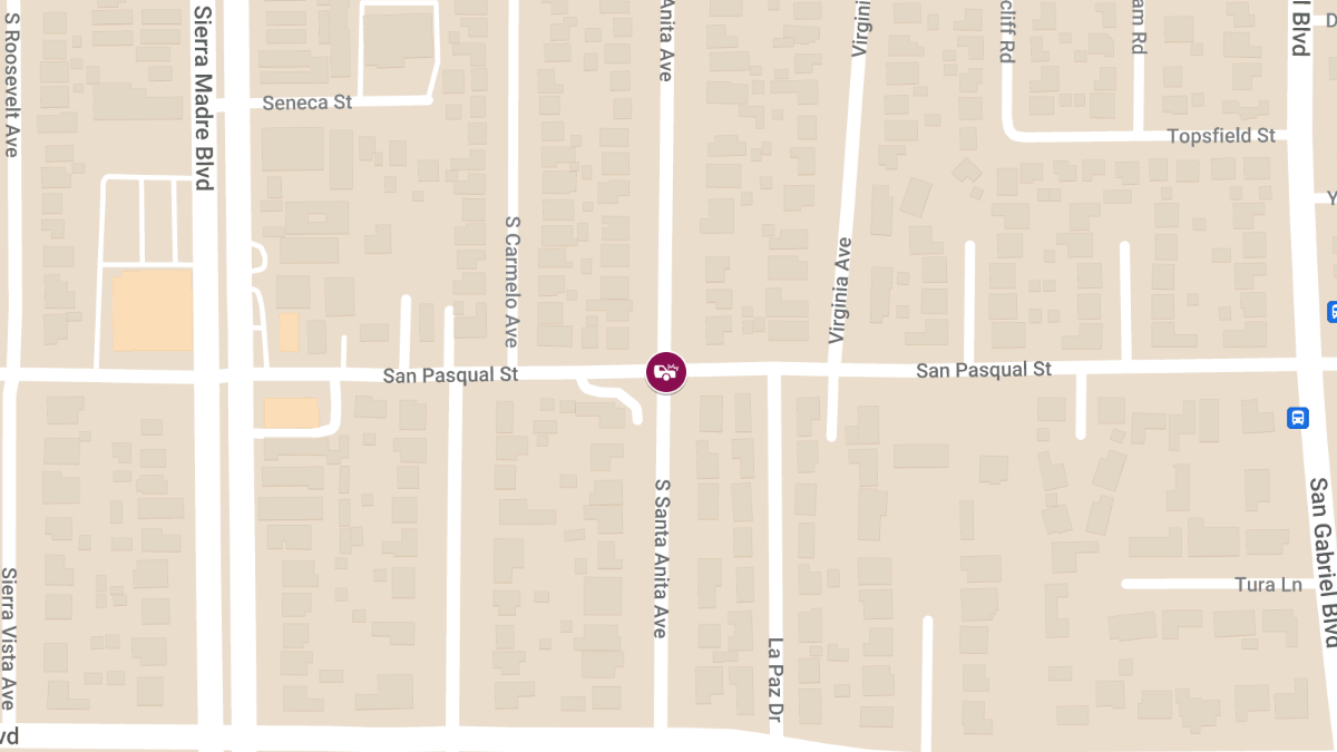 Crash With Injuries at San Pasqual St & S Santa Anita Ave