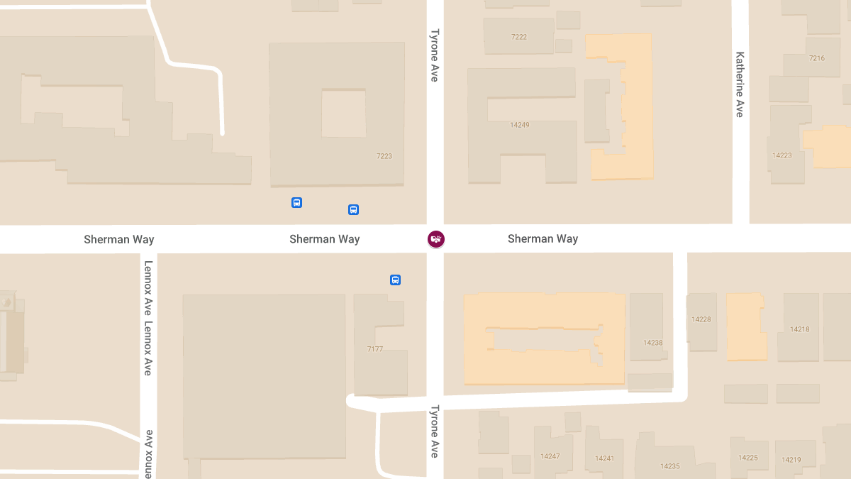 Crash With Injuries at Sherman Way & Tyrone Ave