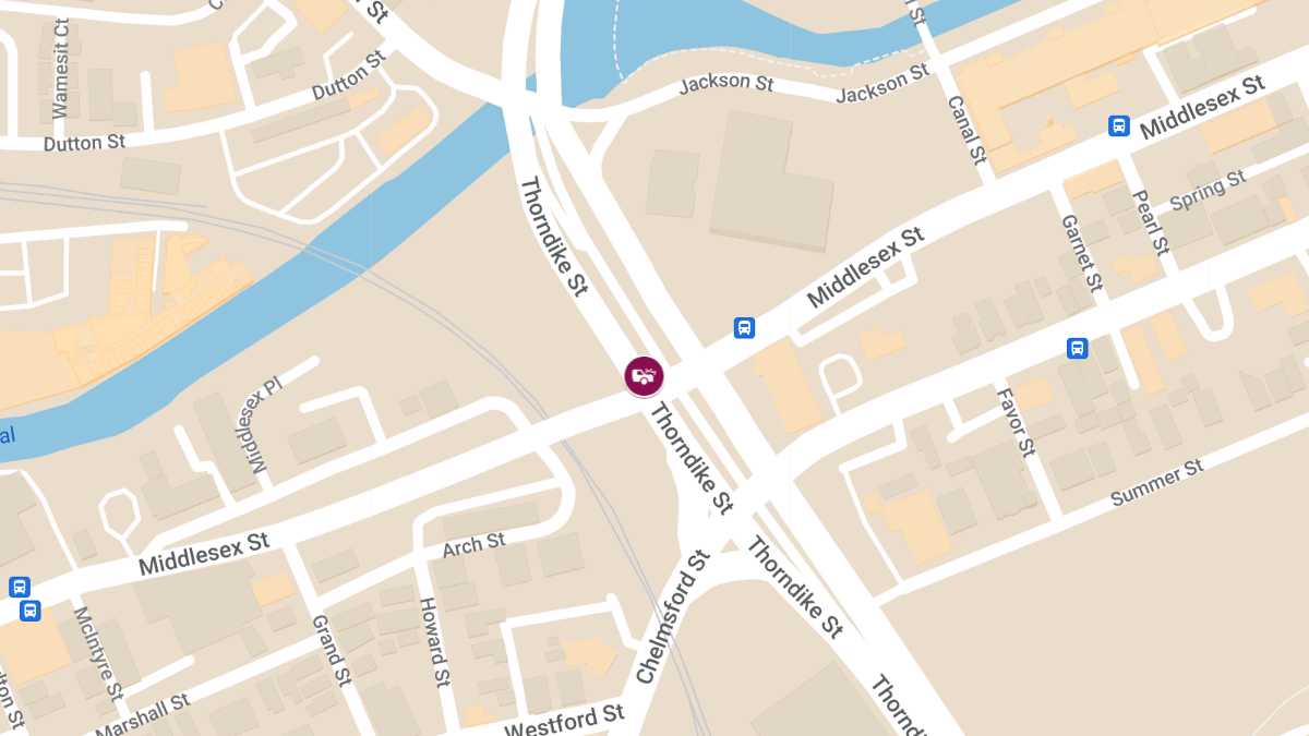 Crash With Injuries at Thorndike St & Middlesex St