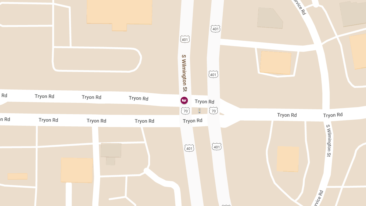 Crash With Injuries at Tryon Rd & S Wilmington St