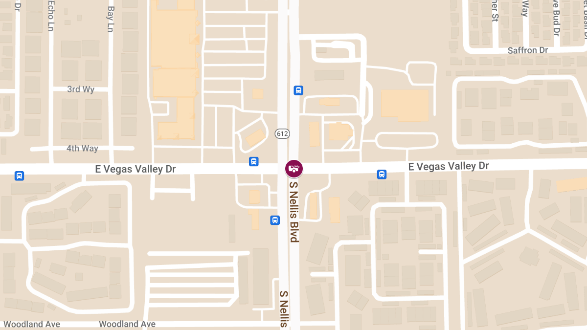 Crash With Injuries at Vegas Valley Dr and S Nellis Blvd