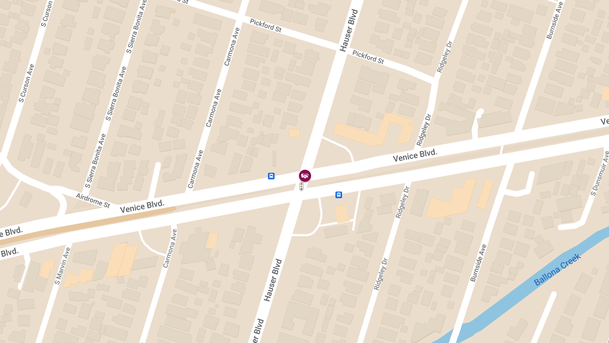 Crash With Injuries at Venice Blvd & Hauser Blvd