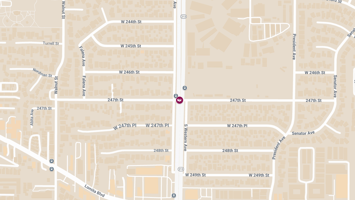 Crash With Injuries at W 247th St & S Western Ave