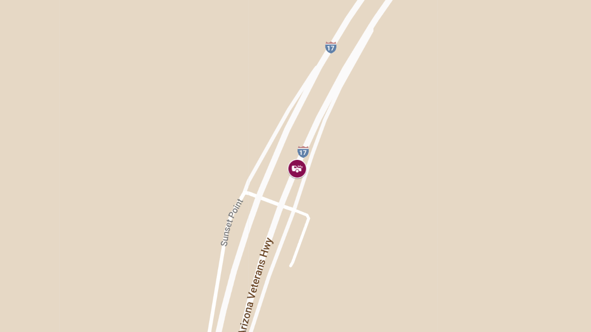 Crash With Injuries on I-17 Northbound Near Bumble Bee