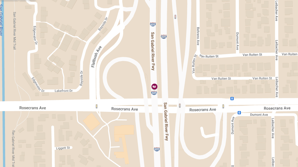 Crash With Injuries on I-605 South Near Rosecrans Ave