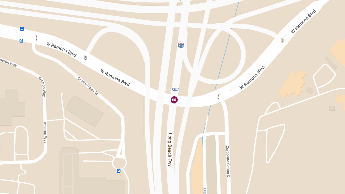 Crash With Injuries on I-710 at W Ramona Blvd