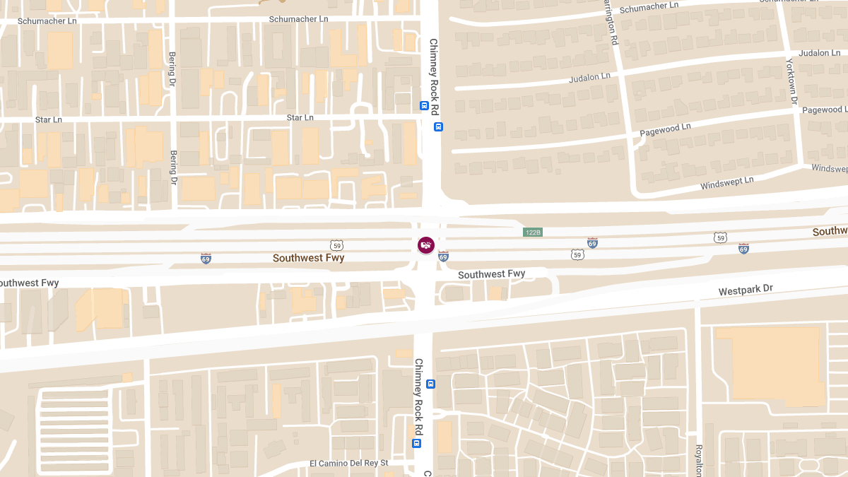 Crash With Injuries on US-59 N at Chimney Rock Rd