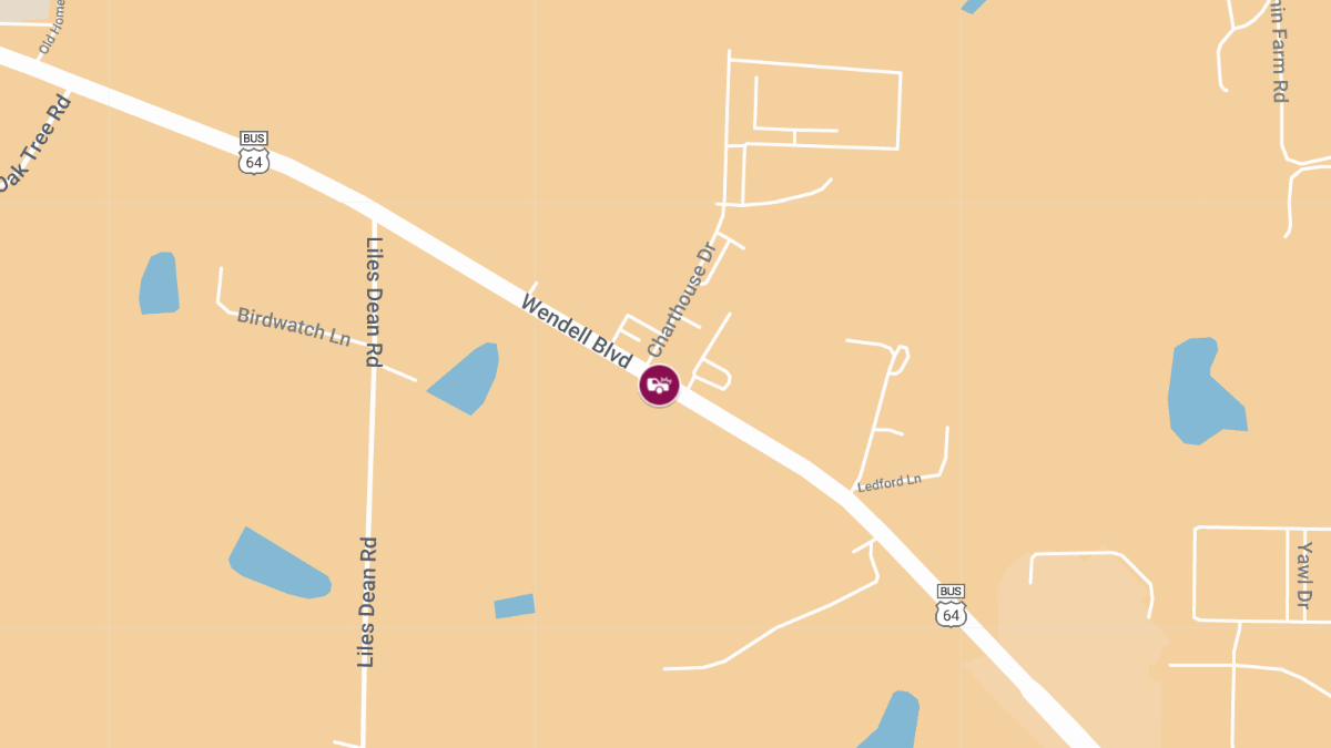 Crash With Injuries on Wendell Blvd and US 64 Hwy EB