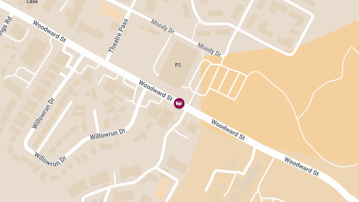 Crash With Injuries on Woodward St