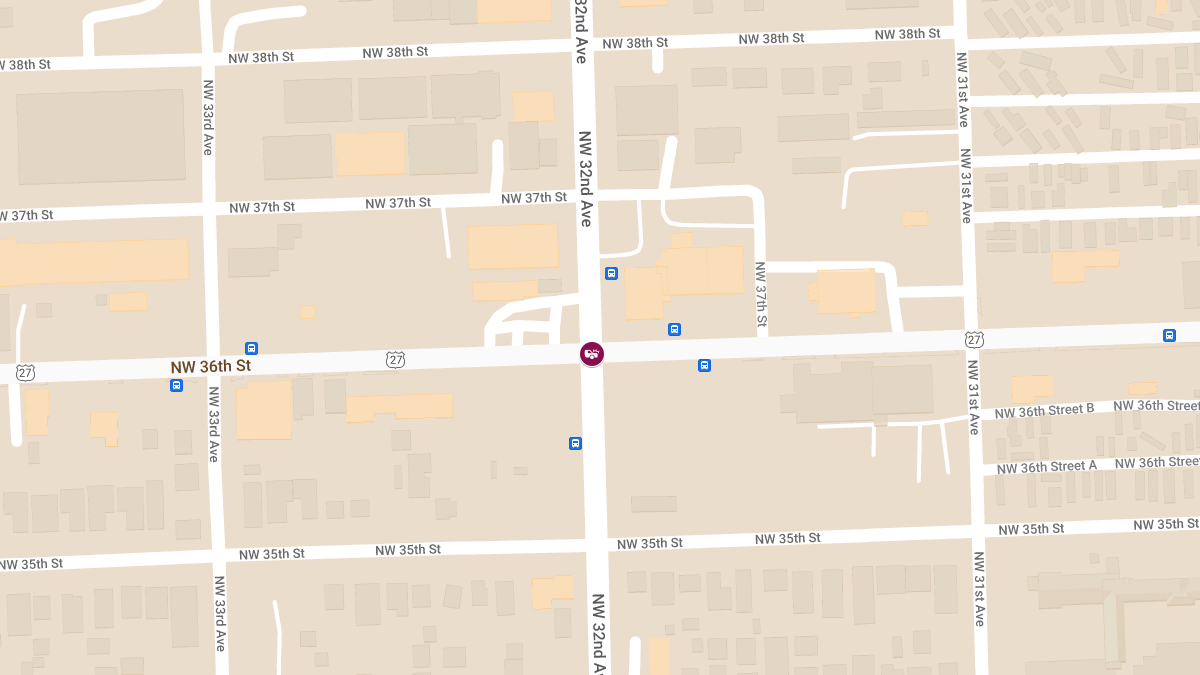 Crash With Reported Injuries at NW 32nd Ave & NW 36th St