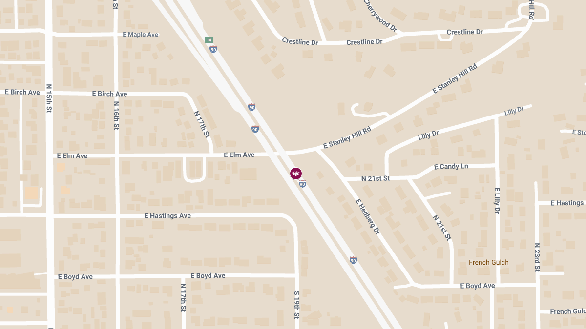 Crash and Law Enforcement Incident on I-90 Eastbound Near Rest Stop