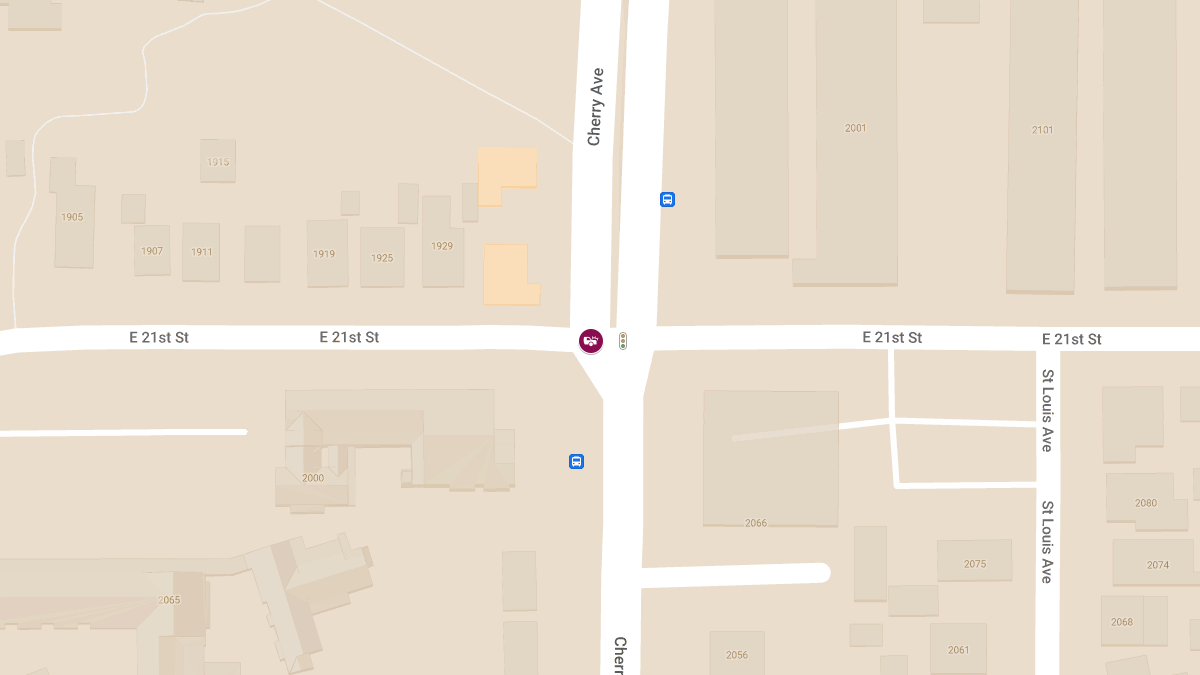 Crash at Cherry Ave & E 21st St Results in Injuries