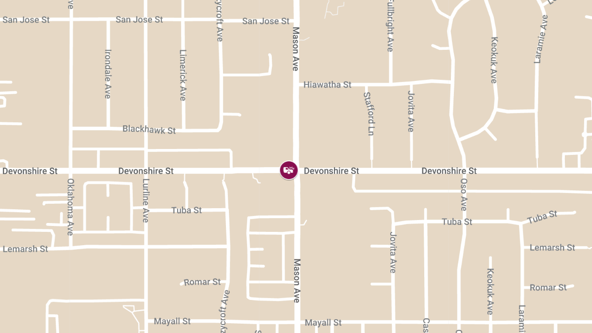 Crash at Devonshire St & Mason Ave Causes Injuries