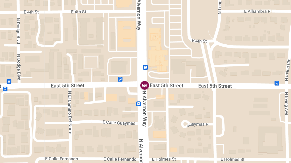Crash at E 5th St & N Alvernon Way Causes Injury 