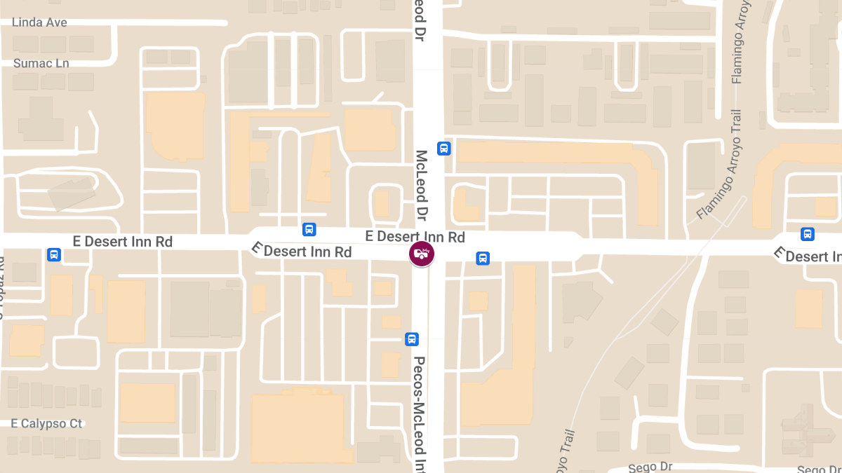 Crash at E Desert Inn Rd & McLeod Dr Causes Injuries