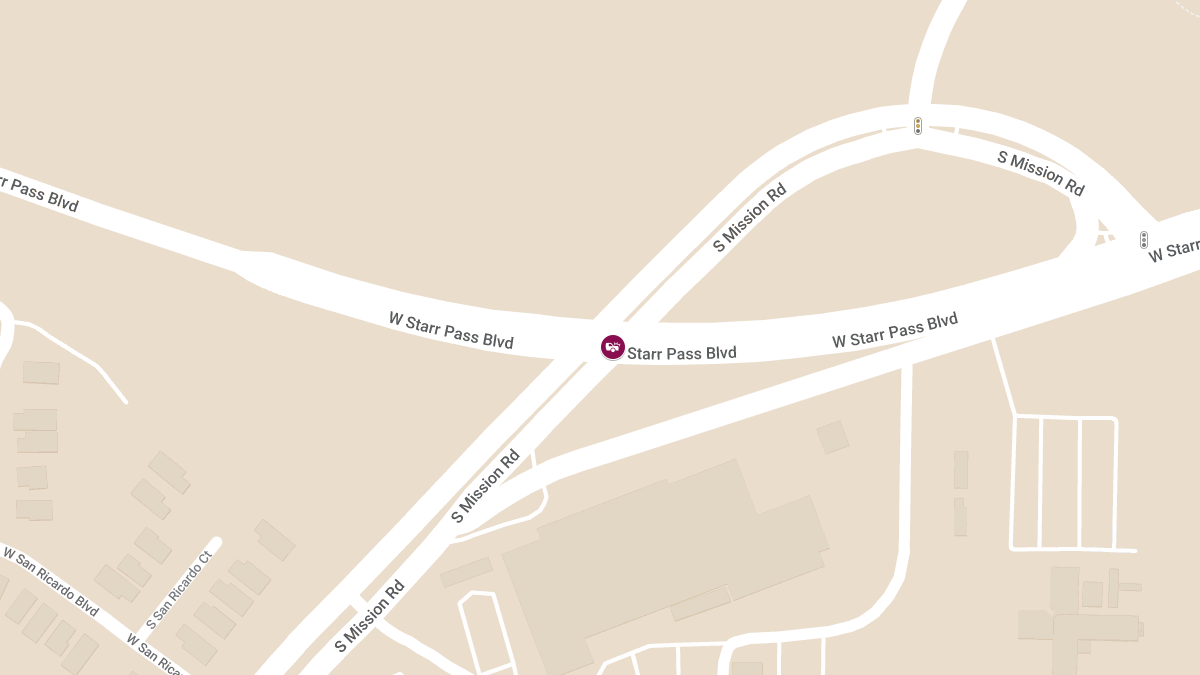 Crash at Mission Rd & Starr Pass Blvd Causes Injury