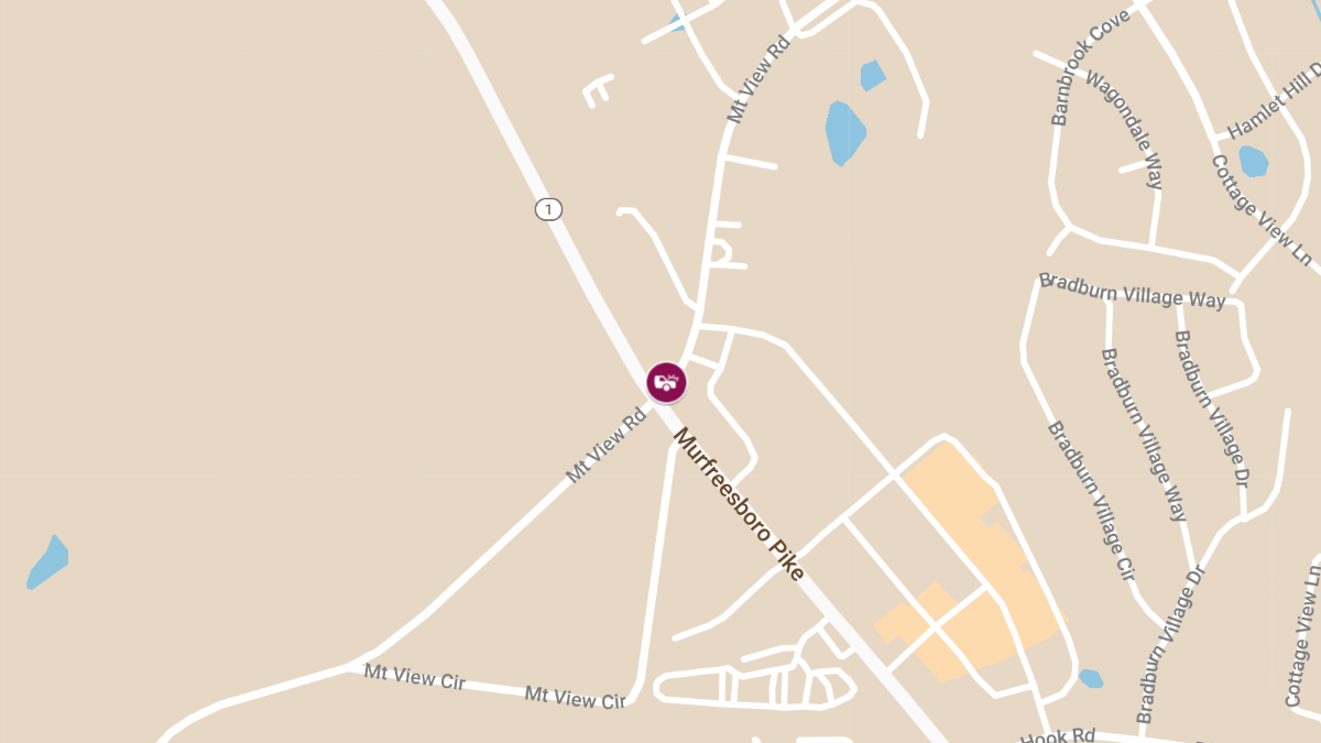 Crash at Murfreesboro Pike & Mt View Rd Results in Injuries