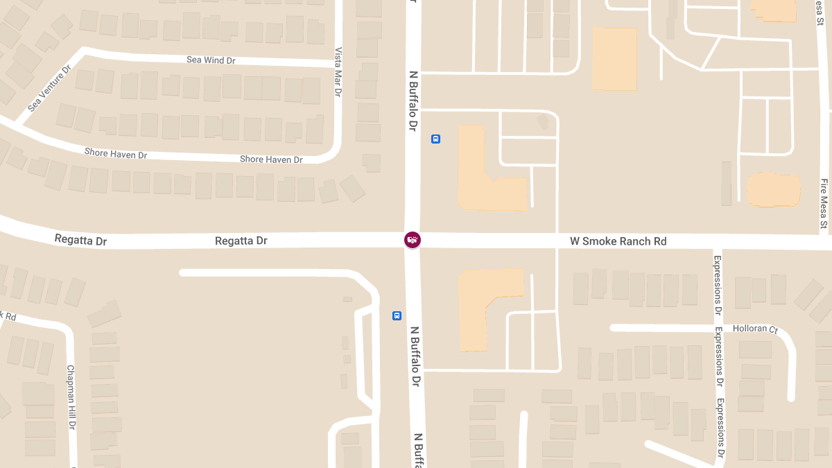 Crash at N Buffalo Dr & Smoke Ranch Rd Causes Injuries