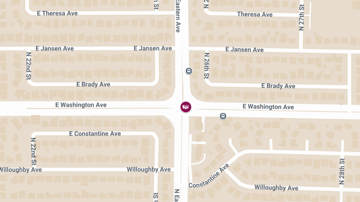 Crash at N Eastern Ave & E Washington Ave Causes Injuries