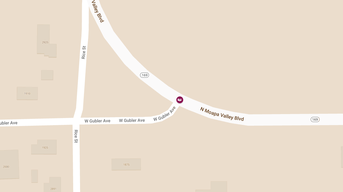 Crash at N Moapa Valley Blvd & Gubler Ave Results in Injuries