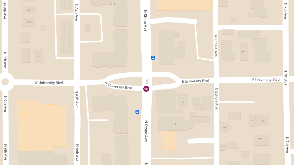 Crash at N Stone Ave & E University Blvd Causes Injury