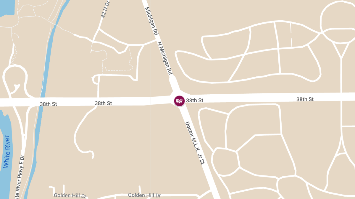 Crash at W 38th St & Michigan Rd Leads to Injuries