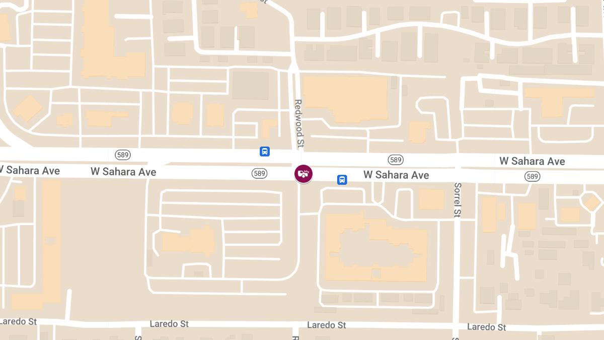 Crash at W Sahara Ave & Redwood St Results in Injuries