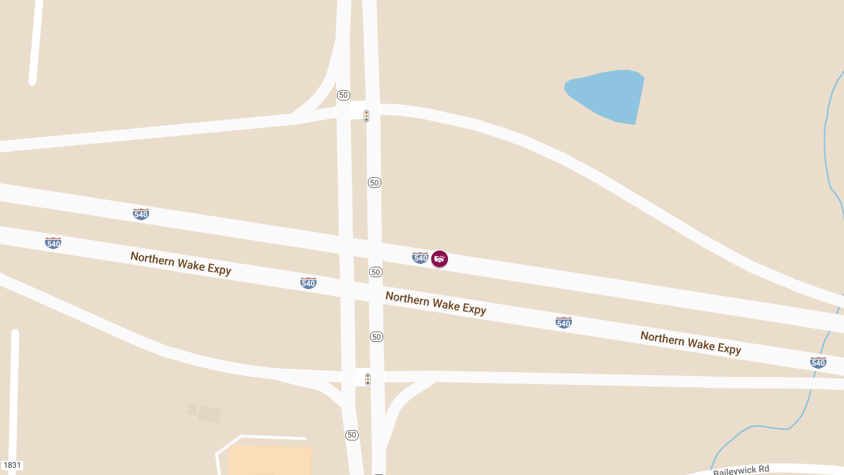 Crash on I-540 WB near Creedmoor Rd Causes Injuries