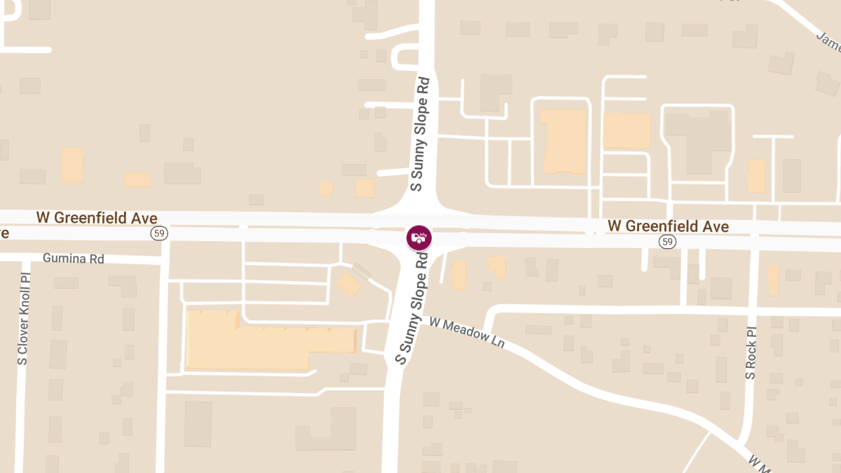 Crash on WIS 59 at Sunnyslope Rd Blocks EB Lanes